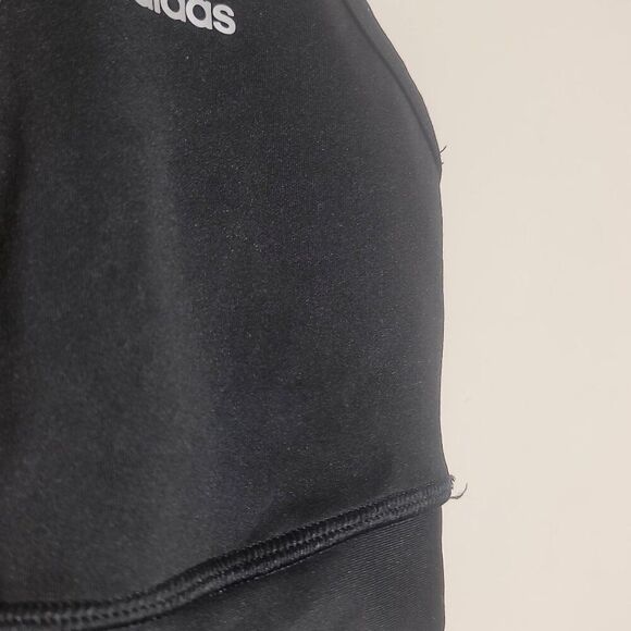 Womens Adidas Sports Bra Solid Black M Wireless Racerback Climalite No Padding - Picture 5 of 7